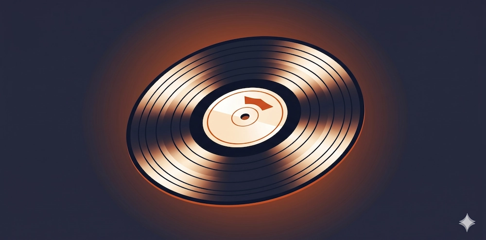 Vinyl record representing adult singers